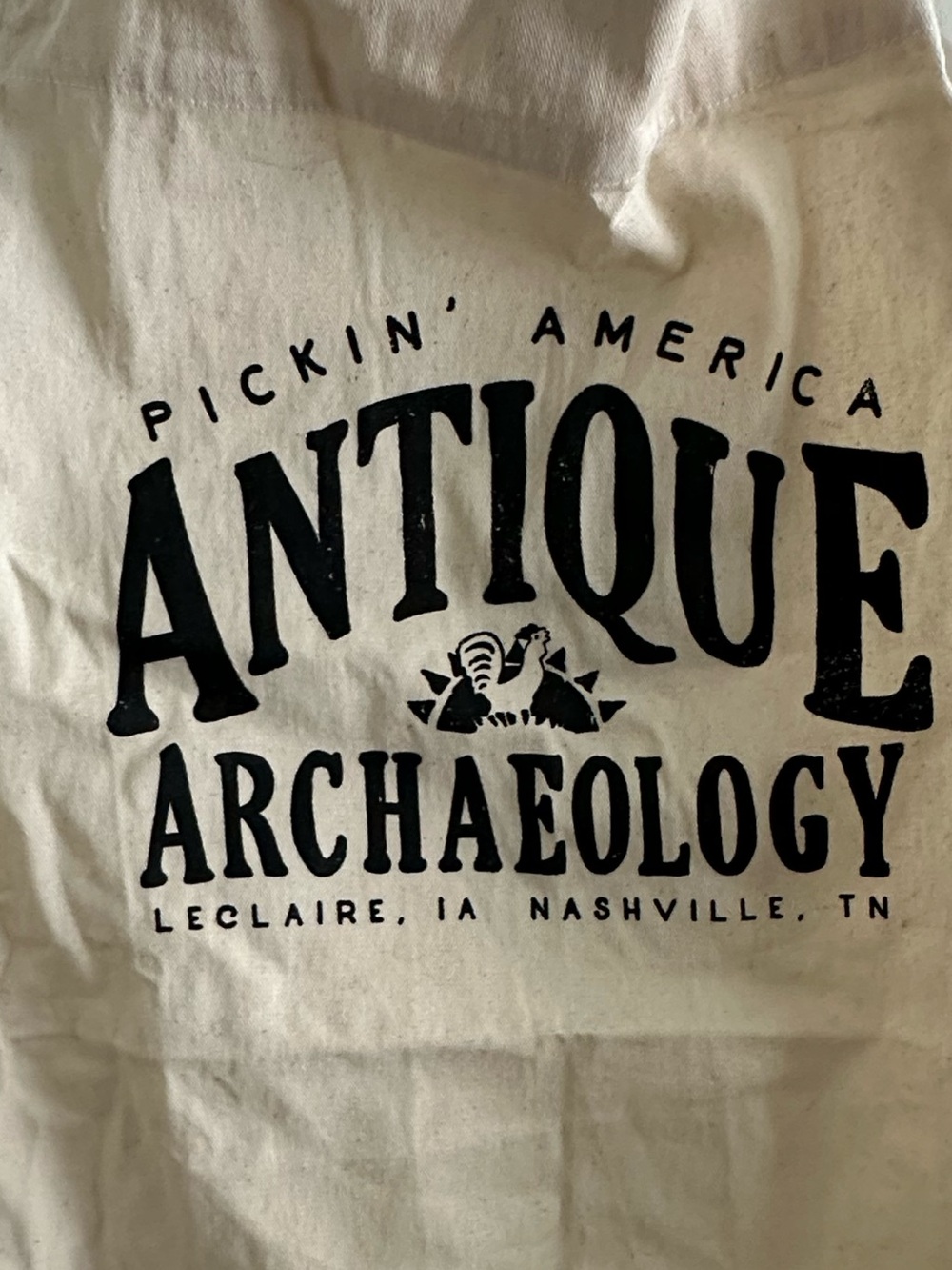 AMERICAN PICKERS Pickin' America Canvas apron - Cream w Black Print NEVER USED